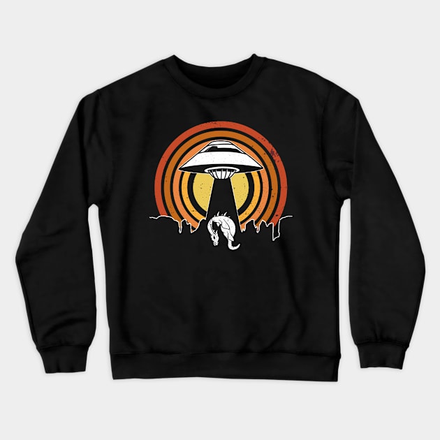 Ufo Loch Ness Conspiracy Abduction Flying Saucer Crewneck Sweatshirt by Anassein.os